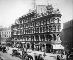 Victorian Architecture - Buildings, Streets and Landmarks: Albert Buildings Print, Queen Victoria Street, City of London