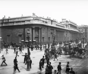 Late 19th century print of the Bank of England