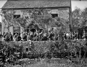 Print of the George Inn, Botley, Oxfordshire