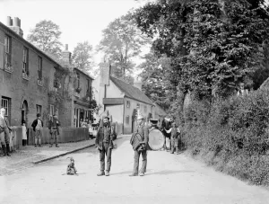 Print of Travelling Performers in Taplow Village