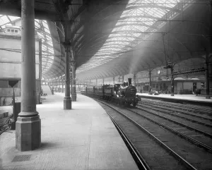 Print of Central Railway Station, Newcastle upon Tyne in 1884