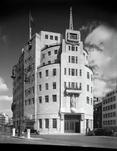 Architecture in England - Historic and Modern Buildings: Broadcasting House Print: View of BBC Radio Studios
