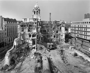 Prints of Central London YMCA, Great Russell Street, Camden, Greater London Engineering And Construction Prints: Demolition of the Central London YMCA Print