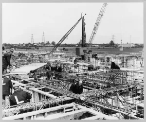 Prints of Ford Motor Company Works, Thames Foundry, Dagenham, Havering, Greater London Engineering And Construction Prints: Thames Foundry Print: Dagenham Works Construction