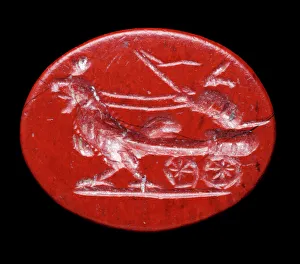 Jasper intaglio, Aldborough Roman Town K940047 Jasper intaglio, Aldborough Roman Town K940047