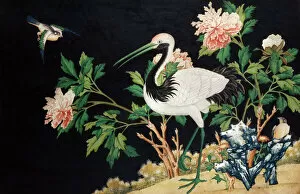 Landscape painting Collection: Manchurian Crane J920149