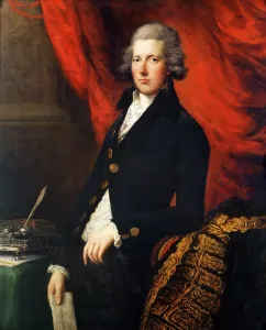 Print of William Pitt the Younger, a portrait in oil on canvas