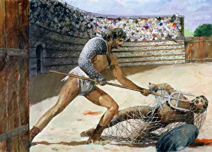 Heritage/reconstructing past romans illustrations/roman gladiators j950069 Heritage/reconstructing past romans illustrations/roman gladiators j950069