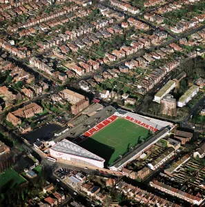 Aerial view of The Dell, Southampton Print