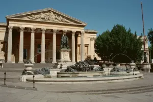 Bristol Prints: Print of Fountains and Steps at Victoria Rooms, Bristol