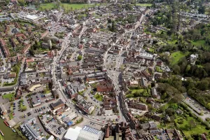 Prints of Devizes, Wiltshire. The market place and town centre, 2017 Wiltshire Prints: Devizes Market Place Print, 2017