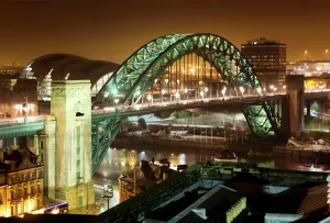 Nighttime Print of Tyne Bridge