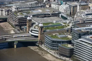 Cannon Street Station Print: A Train on the Thames Bridge