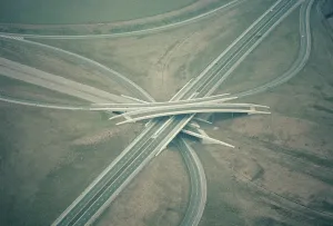 Bristol Prints: Print of Motorway Junction Almondsbury, Bristol