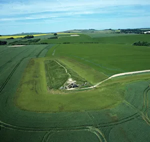 West Kennet Long Barrow from the air K040320 West Kennet Long Barrow from the air K040320