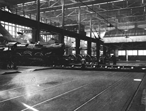 No 5055, Lydford Castle, at Swindon Works, c1950s No 5055, Lydford Castle, at Swindon Works, c1950s