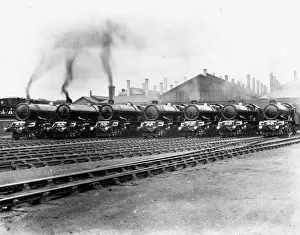 7 King Class Locomotives at Swindon Shed, 1930 7 King Class Locomotives at Swindon Shed, 1930