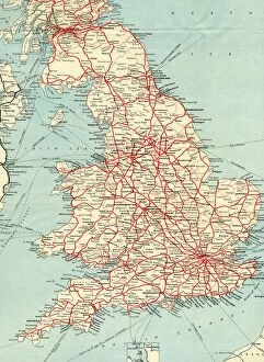 British Railways Collection: British Railways network map 1950s