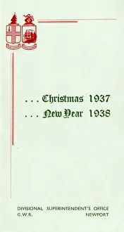 Christmas card from Newport Superintendents Office, 1937 Christmas card from Newport Superintendents Office, 1937