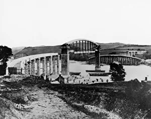Construction of the Royal Albert Bridge at Saltash, 1858 Construction of the Royal Albert Bridge at Saltash, 1858