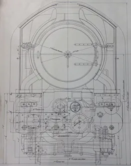 Design drawing for the King Class locomotive, 1927 Design drawing for the King Class locomotive, 1927