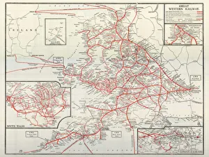 GWR 1920s Network Map Print