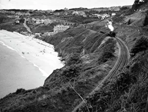 Locomotive at Carbis Bay in Cornwall, 1950s Locomotive at Carbis Bay in Cornwall, 1950s
