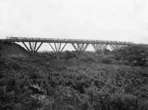 Steam Train Heritage Sites Prints: Perran Viaduct, c1920s