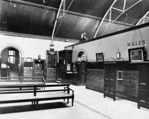 Steam Museum Exhibits UK Prints: Medical Fund Dispensary Waiting Room, Milton Road, 1920
