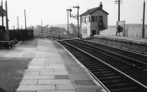 Steam Train Heritage Sites Prints: St Germans Station and Signal Box, Cornwall, c. 1960