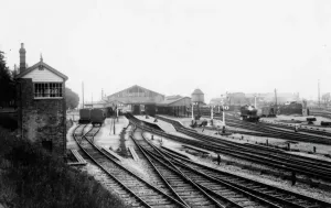 GWR Museum STEAM Prints: Overall view of Newton Abbot Station, Devon, c. 1920s