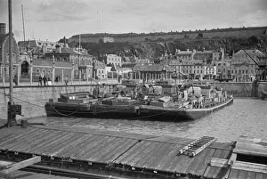 German barges in St Helier harbour, Jersey May 1945 German barges in St Helier harbour, Jersey May 1945