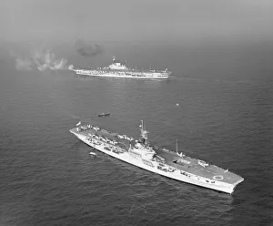 HMS Implacable and HMS Vengeance, February 1950 HMS Implacable and HMS Vengeance, February 1950