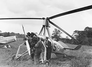 Juan de la Cierva with an Avro Rota Juan de la Cierva with an Avro Rota