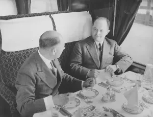Prints of Breakfast on a Southern Railway service in the 1930s Railway Prints: Southern Railway Breakfast Print 1930s