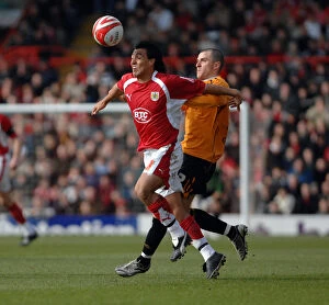 Images Dated 1st March 2008: Nick Carle in Action: Bristol City vs. Hull City