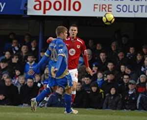 Peter Styvar crosses the ball in to the box Peter Styvar crosses the ball in to the box