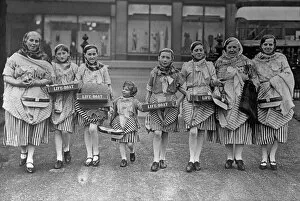 Heritage Collection: 3 ladies and 5 children all with RNLI collection boxes possibly