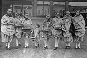 3 ladies and 5 children all with RNLI collection boxes possibly 3 ladies and 5 children all with RNLI collection boxes possibly