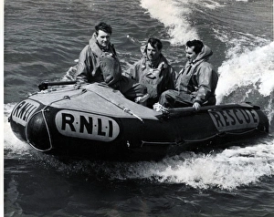 Aberystwyth. Early trials of D class inshore lifeboat Aberystwyth. Early trials of D class inshore lifeboat