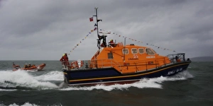 Appledore Tamar class lifeboat Mollie Hunt arriving on station Appledore Tamar class lifeboat Mollie Hunt arriving on station