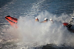 Cullercoats Atlantic 85 inshore lifeboat on exercise Cullercoats Atlantic 85 inshore lifeboat on exercise