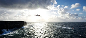 Beyond the dramatic limestone cliffs of the Aran Islands, Irish Coast Beyond the dramatic limestone cliffs of the Aran Islands, Irish Coast