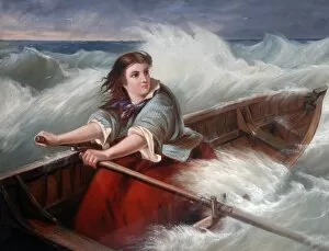 Heritage Collection: Grace Darling. Oil on canvas by Thomas Brooks (1818-1891)