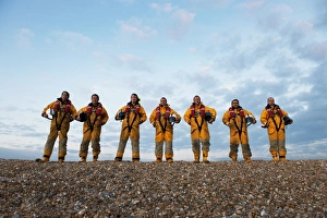 Group shot Dungeness lifeboat crew. Shot during the filming of the Gallantry award reconstruction for Garry Clark Group shot Dungeness lifeboat crew. Shot during the filming of the Gallantry award reconstruction for Garry Clark
