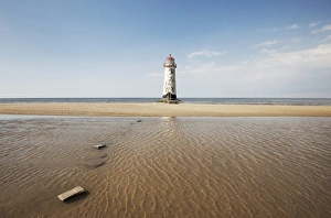 Landscape shot of lighthouse at Rhyl. Taken from beach Landscape shot of lighthouse at Rhyl. Taken from beach