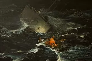 Heritage Collection: Painting of the Bonita service by the St Peter Port lifeboat