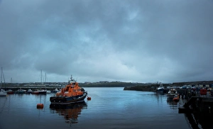 Portrush Severn class lifeboat William Gordon Burr 17-30 moored in the harbour Portrush Severn class lifeboat William Gordon Burr 17-30 moored in the harbour