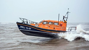 Relief Shannon class lifeboat Reg 13-07 at sea in Lowestoft Relief Shannon class lifeboat Reg 13-07 at sea in Lowestoft