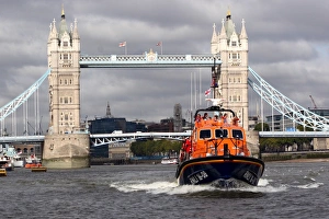 Tamar class lifeboat Grace Dixon on the River Thames Tamar class lifeboat Grace Dixon on the River Thames